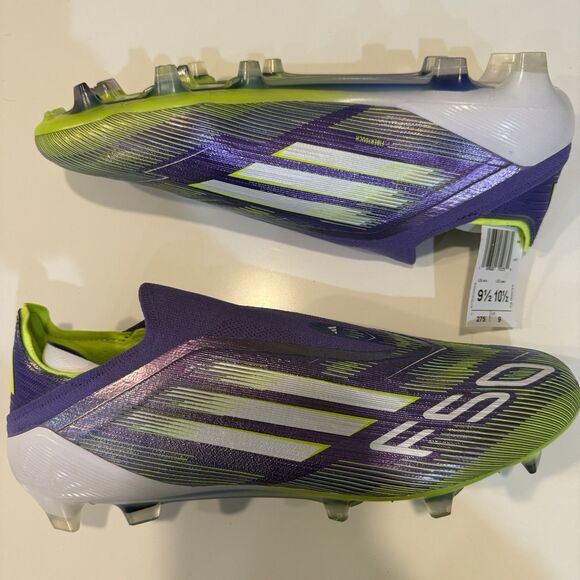 Adidas F50 Elite Laceless FG Soccer Cleats Purple Mens Size 9.5 JH7628 main image 4
